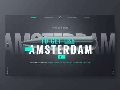 Delft Hyperloop black design hyperloop responsive typo ui ux web