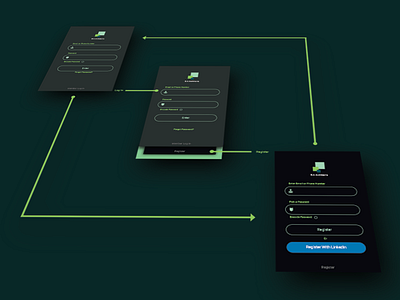 Architecture log in app prototype dark information architecture interface landing log in log in screens product design responsive ui user