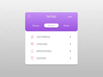 Daily UI #007 - Settings dailyui settings ui user interface