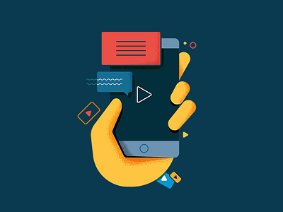 Play motion graphics phone play technology video marketing