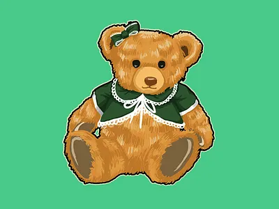 Teddy Bear 2d illustration photoshop