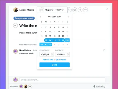 Start Dates in Asana asana dates due pane product project schedule start task ui ux
