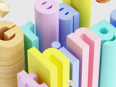 Great things 3d branding cinema color illustration lettering quote