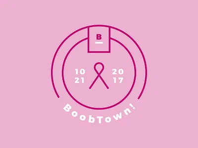 Race for the Cure Badge badge breast cancer pink ribbon