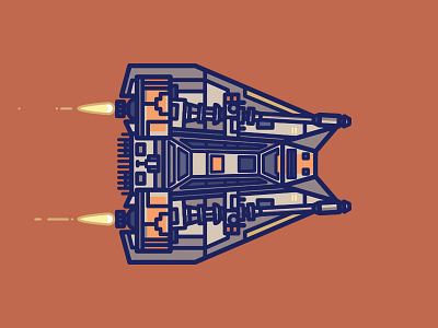 Speeder art droid empire hologram illustration robot rocket ship space spaceship star wars vector