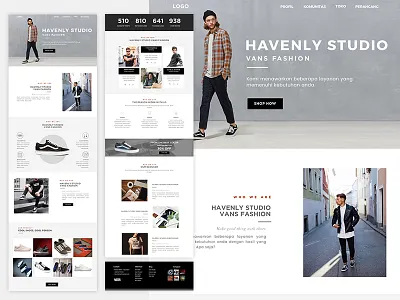 Landing Page Havenly Studio clean dekstop fashion landing landing page page ui user interface ux vans web