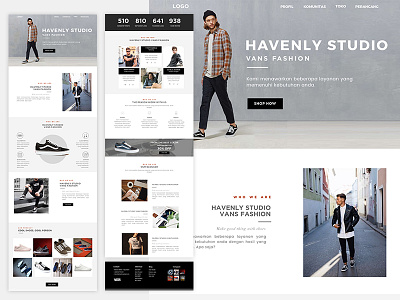 Landing Page Havenly Studio clean dekstop fashion landing landing page page ui user interface ux vans web