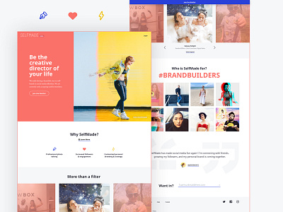 Selfmade Marketing Website design ui ux visual strategy web design