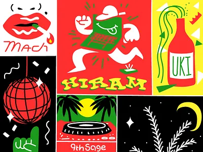 Open Source 4.0 dance party doodle flyer illustration open source htx