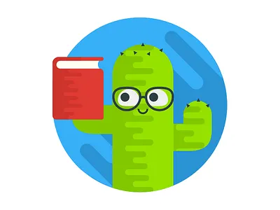 Book Worm Cactus books bookworm cactus glasses imessage read sticker