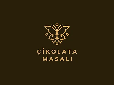 Cikolata Masali butterfly candy chocolate heart line logo love minimal package tale
