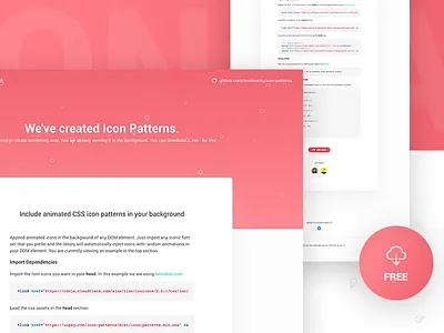 [FREE] Plugin - Icon pattern animation component freebie hero icon font icons javascript pattern plugin style guide typography