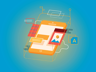 Mobile Illustration design illustration mobile ui ux