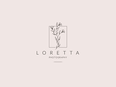 Delicate floral logo florist logo flower logo photography logo procreateapp wild flowers