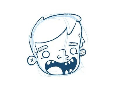 Character Exercise blake stevenson cartoon character design cute expression face illustration jetpacks and rollerskates kid