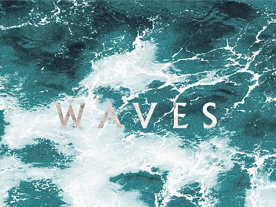 Waves sea type typography waves