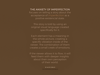 About The Anxiety of Imperfection