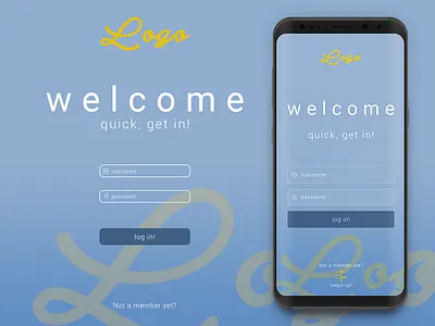Daily UI #1 _ Sign In 001 dailyui debut first shot login ui