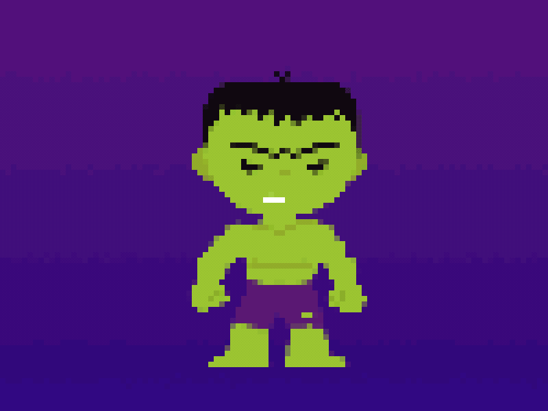 HULK SMASH 16bit 8bit ae after effects character character design design hulk hulk smash rigging