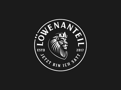 Löwenanteil 2 crown food illustration lion logo