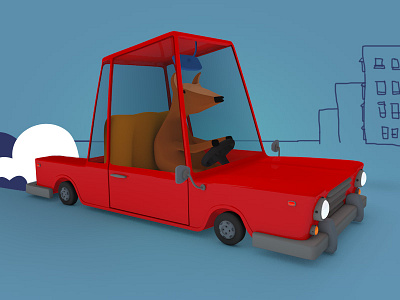 driving deer 4d aftereffects c4d cinema photoshop