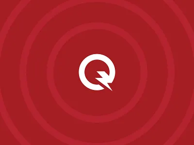 Quickblog Logo blog bubble chat lightning bolt minimal q thunder