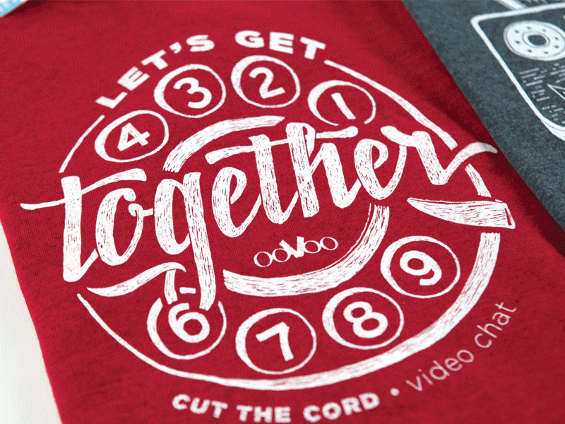 ooVoo shirts calling hand drawn type hand lettering illustration lettering neon sign oovoo phone shirts sketch