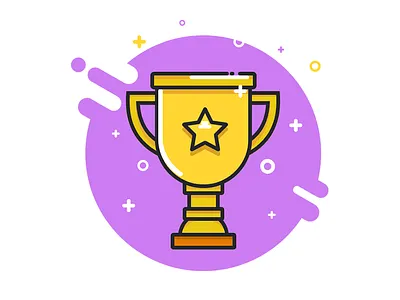 Achievement Icons - Trophy flat icons line trophy