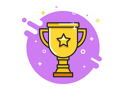 Achievement Icons - Trophy flat icons line trophy