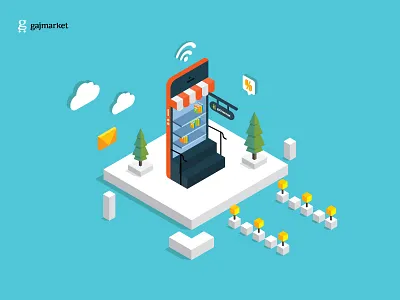 gajmarket alireza bakhshi gaj gajmarket illustration slide vector website