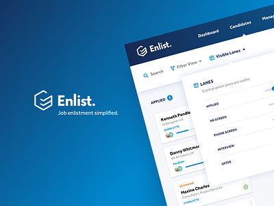 Enlist homepage mockup ux website