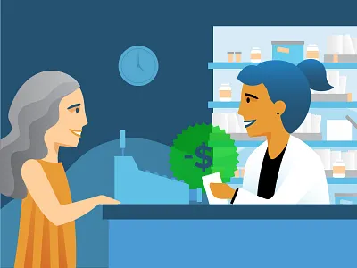 Pharmacy appointment cashier doctor hospital illustration medical medicine meds money pharmaceutical pharmacist pharmacy pills prescription