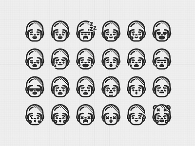 Emoji cartoon character emoji happy head icon illustration logo
