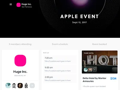 Desktop event design app design desktop event product simple ui ux
