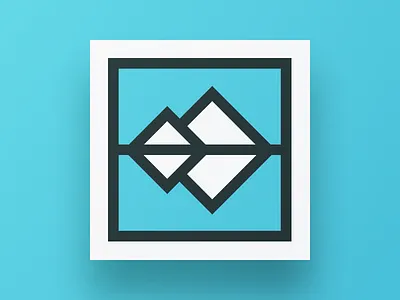 Mountains blue explore flat design icon illustration minimal minimalism mountains reflection wander water