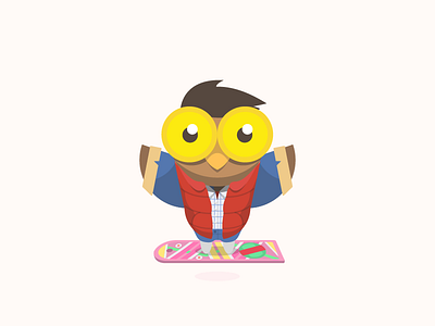 Marty Mcfly | Owl collection #2 back colors future icon illustration movie owl popculture skateboard the to