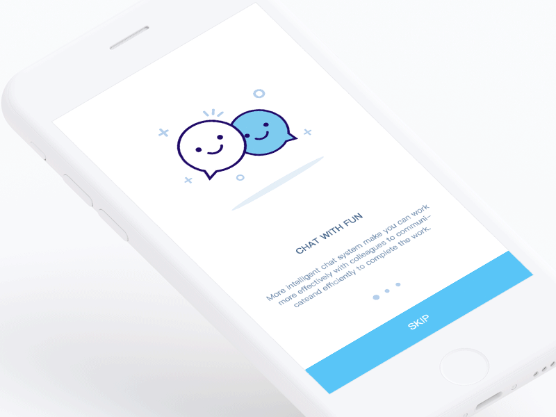 Onboarding Screens animation app blue clean interface onboarding screens ui