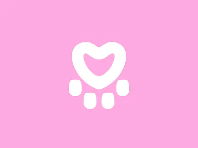 Paw Heart activism animal clinic heart logo paw pet rights vegan
