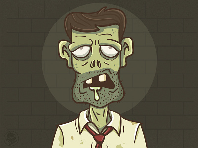 Zombieeee! brush drawing illustration vector wall zombie