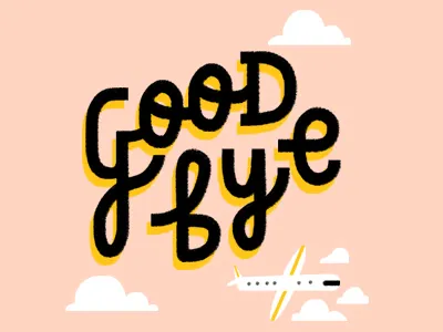 Goodbye hand lettering illustration lettering