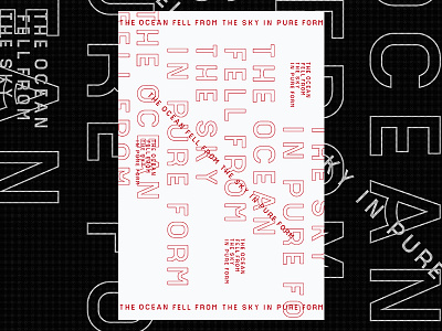 The Ocean poster type design typogography