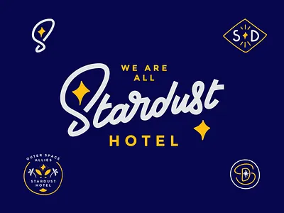 We Are All Stardust Hotel Branding branding hotel mock stardust hotel