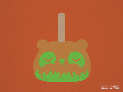 Candy Apple candy apple creataday cute doodle halloween illustration october panda simple vector