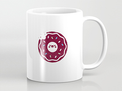 Donut Mug clean cute donut food gift graphic icon illustration mug sprinkles texture