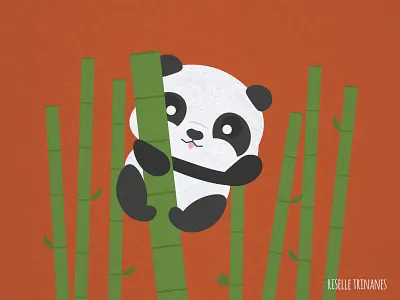 Goodbye creataday cute doodle halloween illustration october panda simple vector