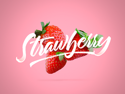 Strawberry Calligraphy calligraphy handlettering lettering handmade lettering