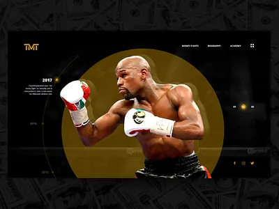 Mayweather Jr Fan Site Concept boxing concept design desktop layout minimal minimalism simple ui ux web website