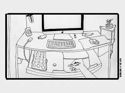 Workdesk POV inktober inktober2017 sketch sketch book