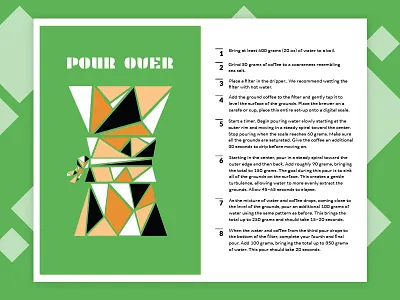 Pour Over Instructions brew brewing coffee coffee brewing flat instructions pour over