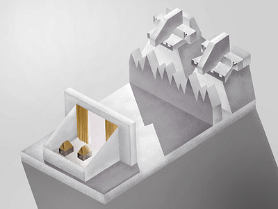 Giants 3d clean giants illustration isometric minimalism